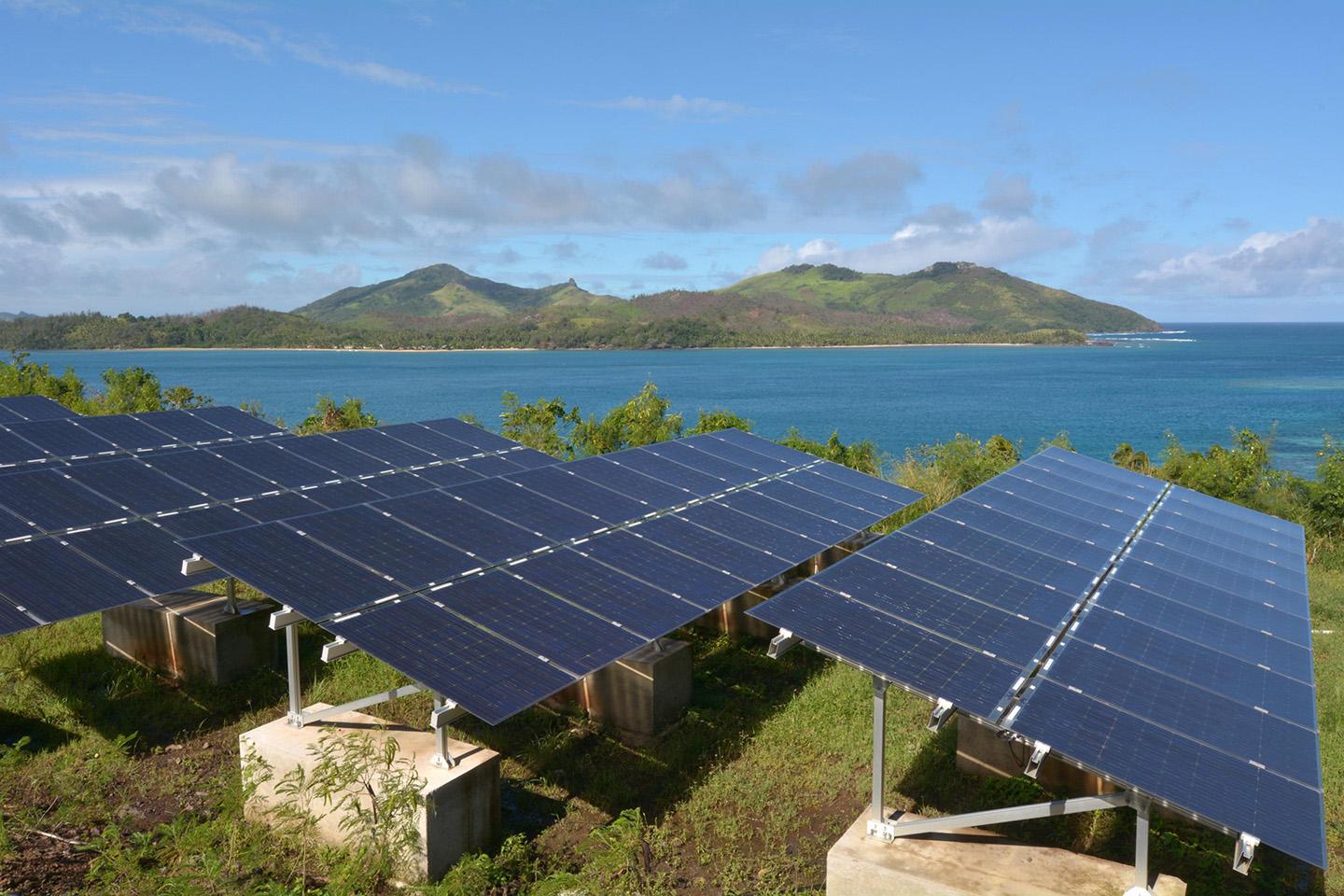 A solar farm in Fiji