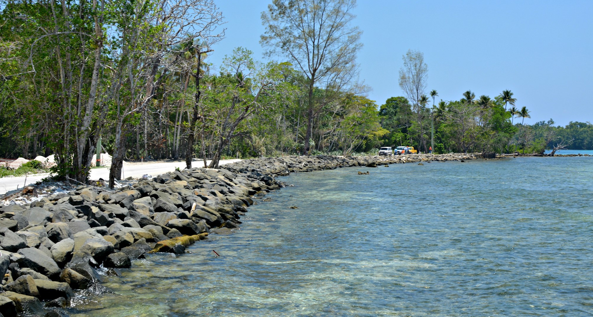 Seawall in Manus Province, Papua New Guinea