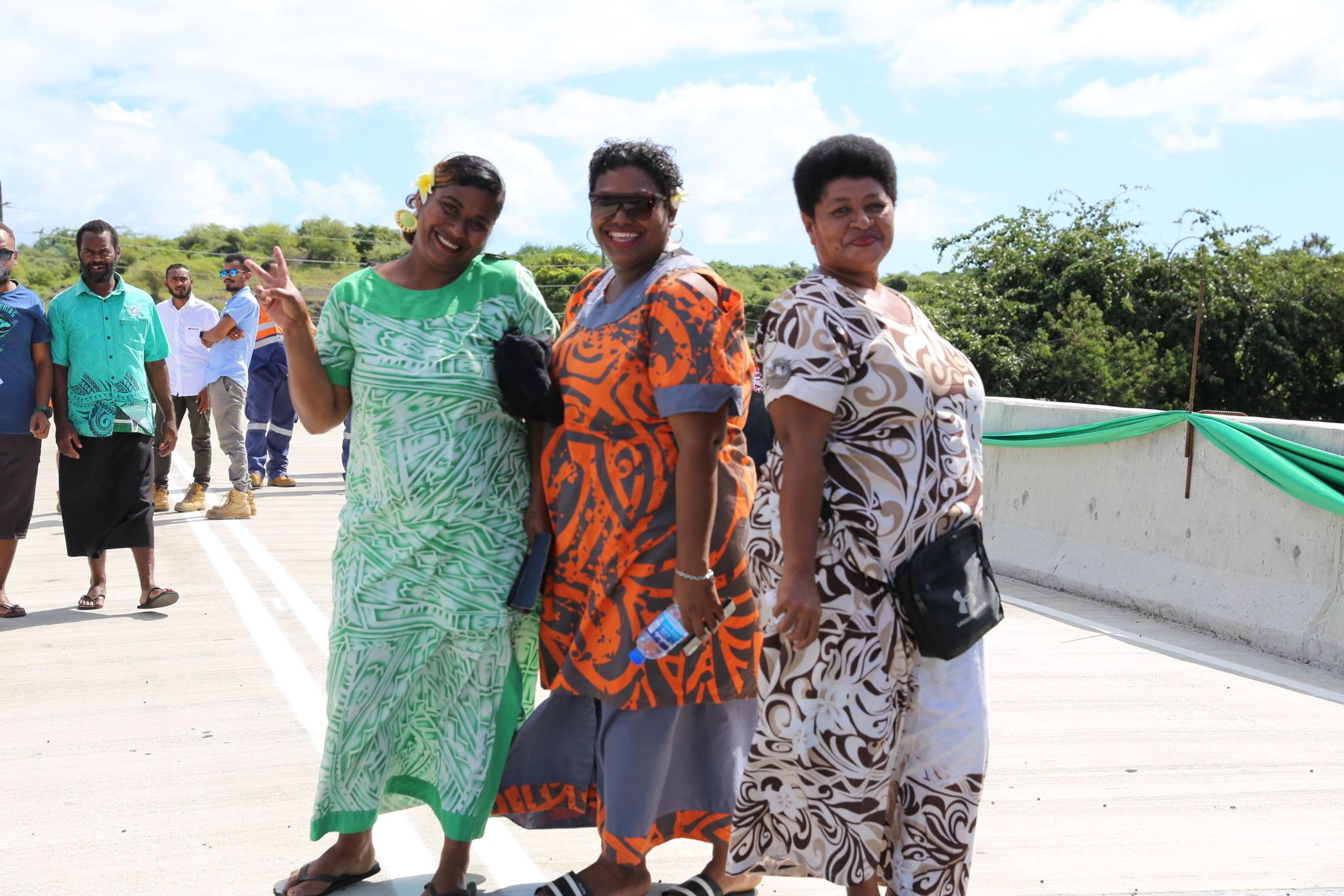 Community members attend the opening of Yaqara Bridge, May 2023