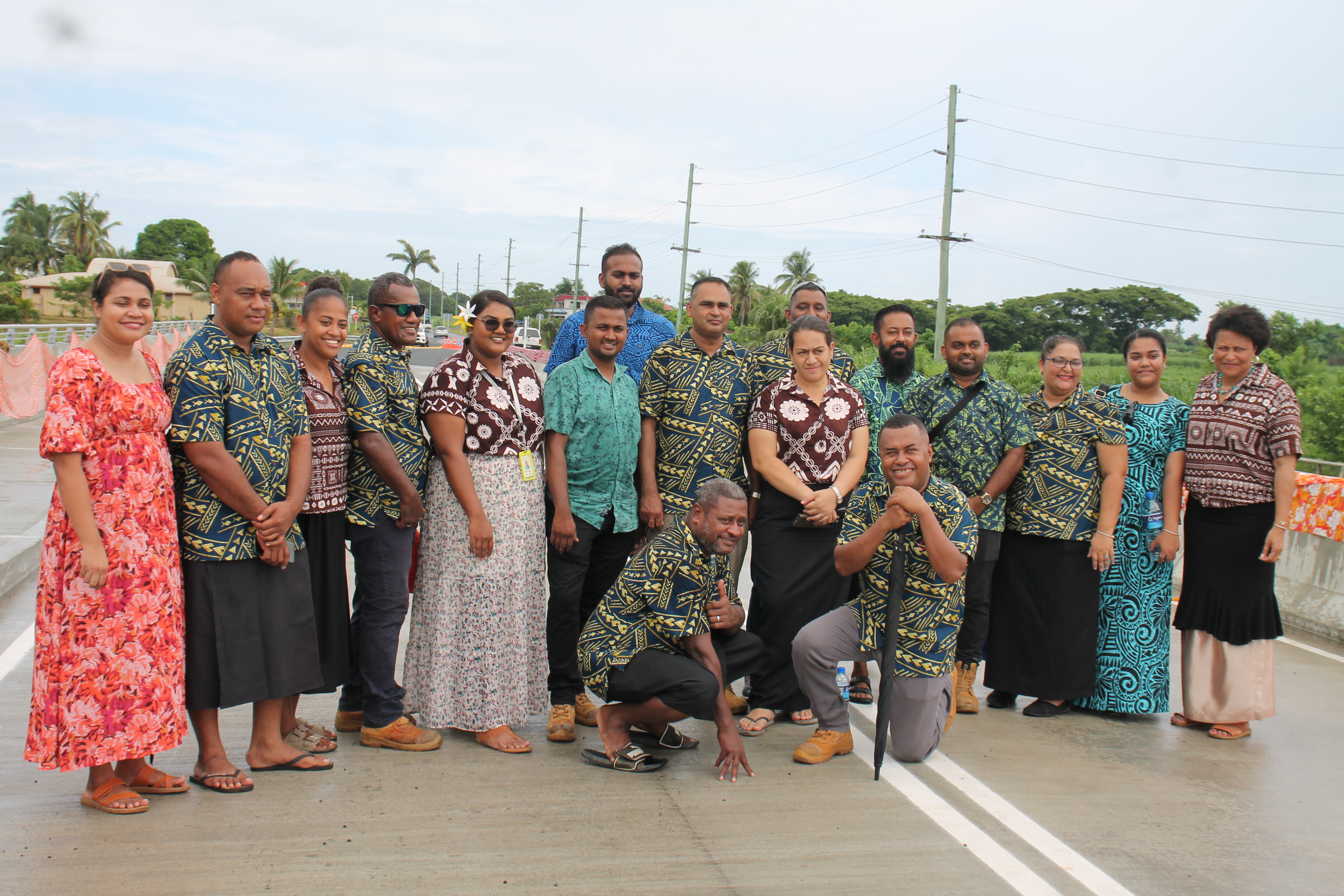 Community members at the Vuniyasi Bridge opening.