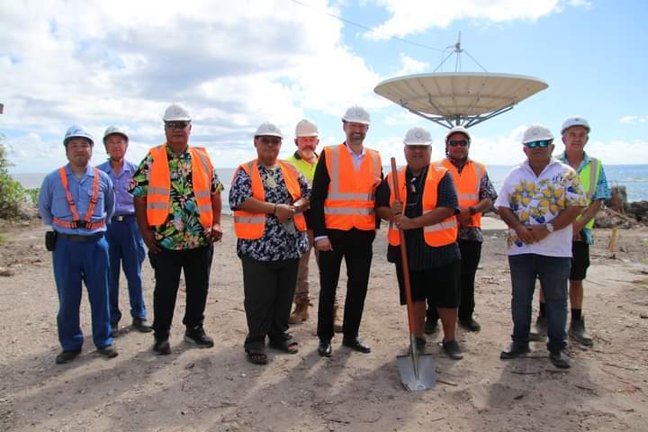 The groundbreaking ceremony marking commencement of civil works for Nauru’s first international submarine cable. 