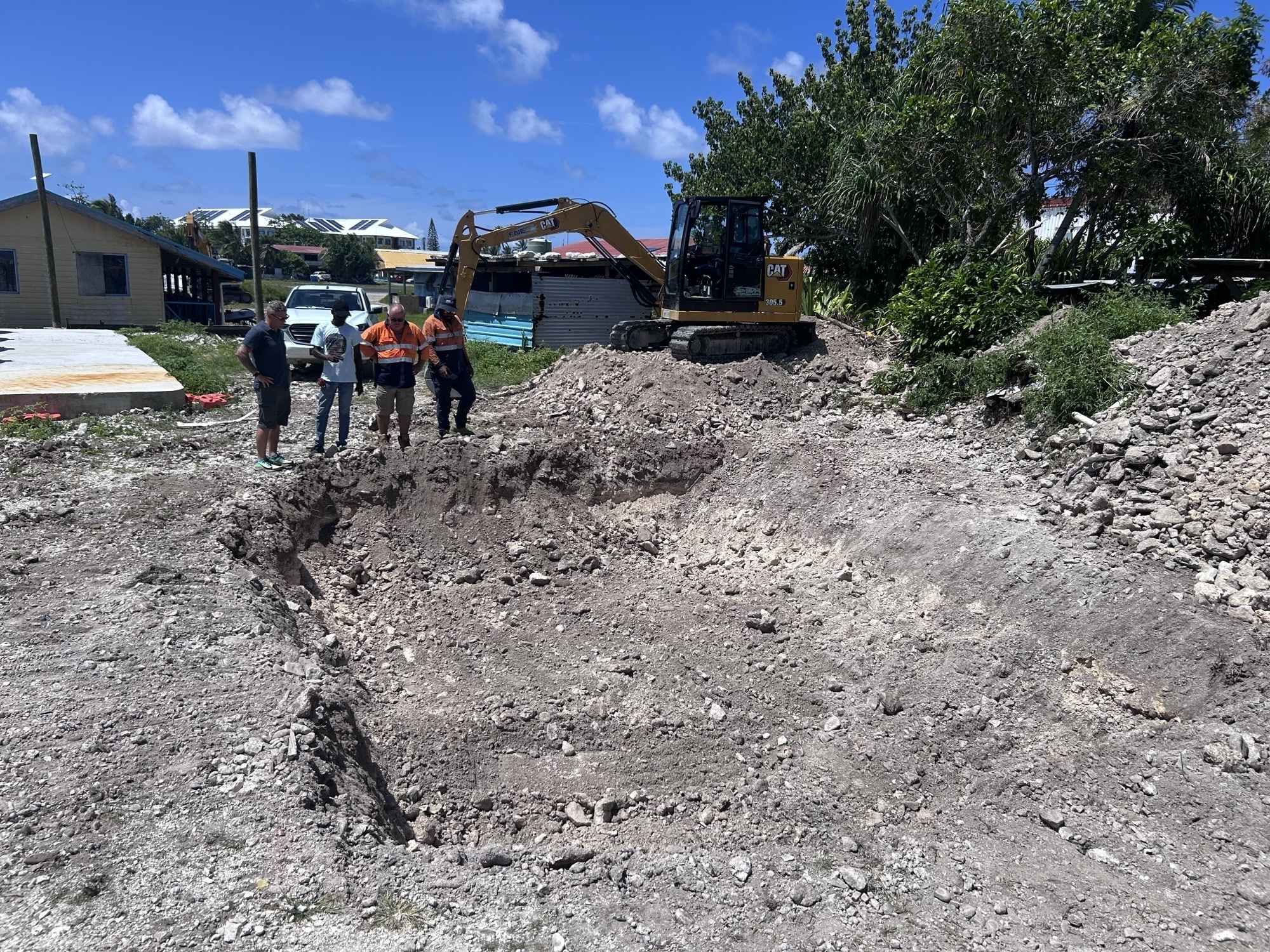 Land-based works includes installation of the beach manhole which is where the undersea Tuvalu Vaka cable will terminate.  