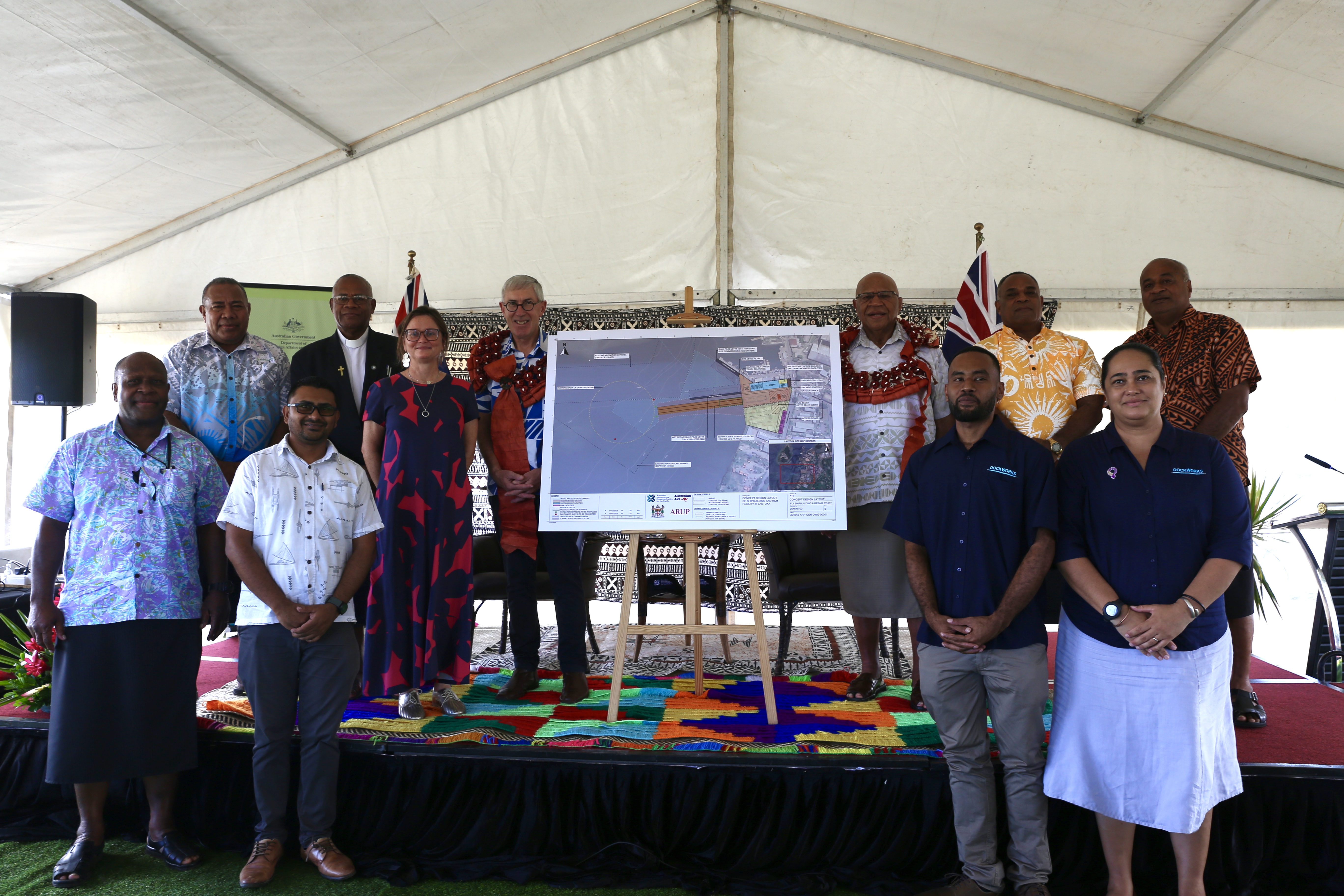 Stakeholders from Fiji and Australia at the launch event